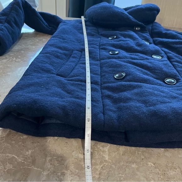 Forever 21 navy button up long sleeve coat size medium - Picture 9 of 10